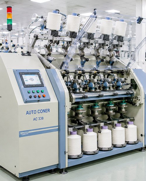 Spinning mill machinery servicing