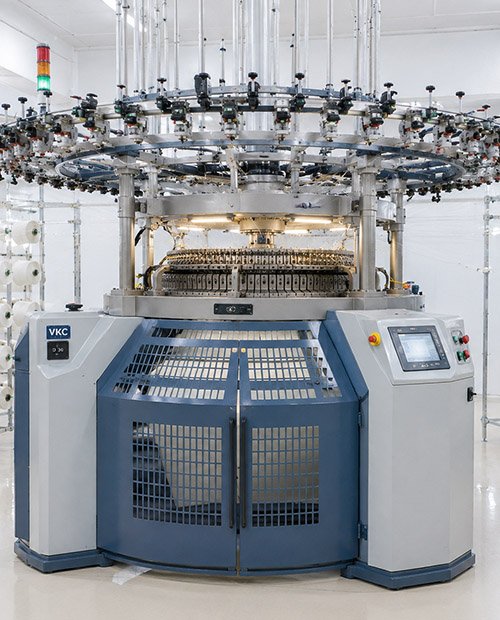 Used textile machinery on the floor